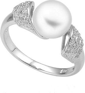 Moonpearls MOON Keila - prsten s pravou říční bílou perlou RP000110 Velikost 57 mm RP000113