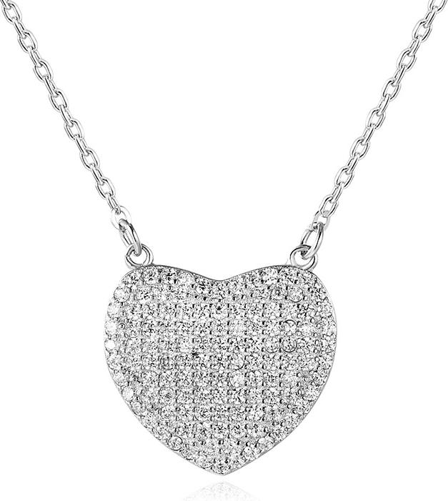 MOISS Moiss stříbrný náhrdelník SRDCE 18 mm N0000590 N0000590