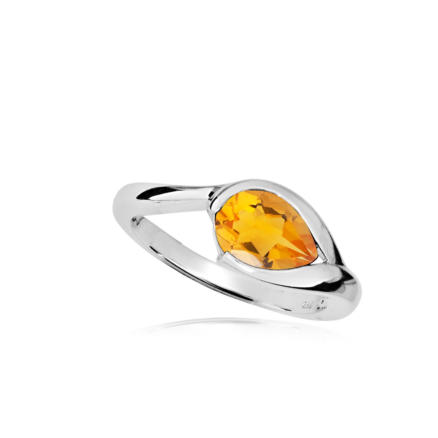 MOISS Moiss stříbrný prsten CAMILA s CITRÍNEM RG000044 Velikost 58 mm RG000108