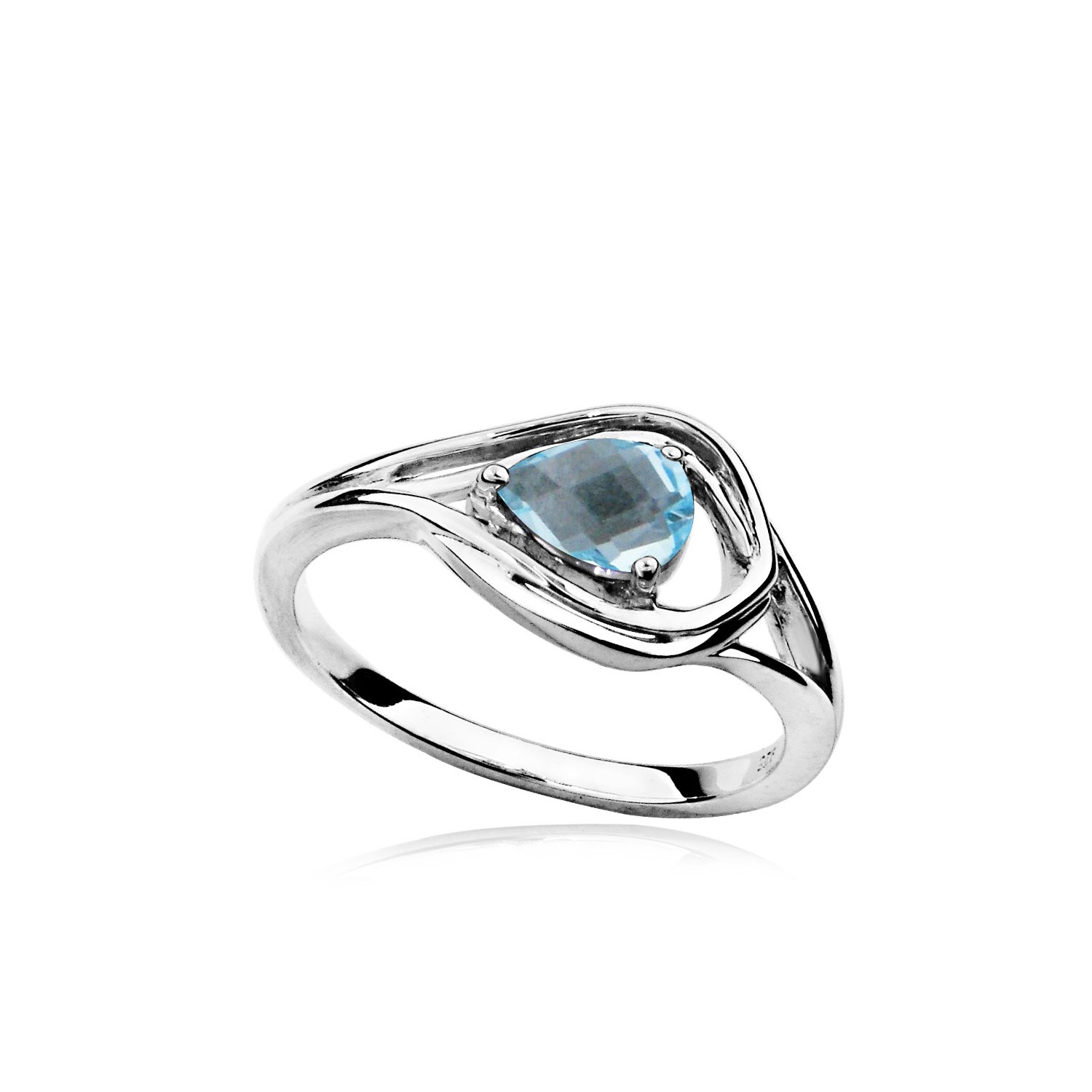 MOISS Moiss stříbrný prsten MARIYA s MODRÝM TOPAZEM RG000061 Velikost 54 mm RG000112