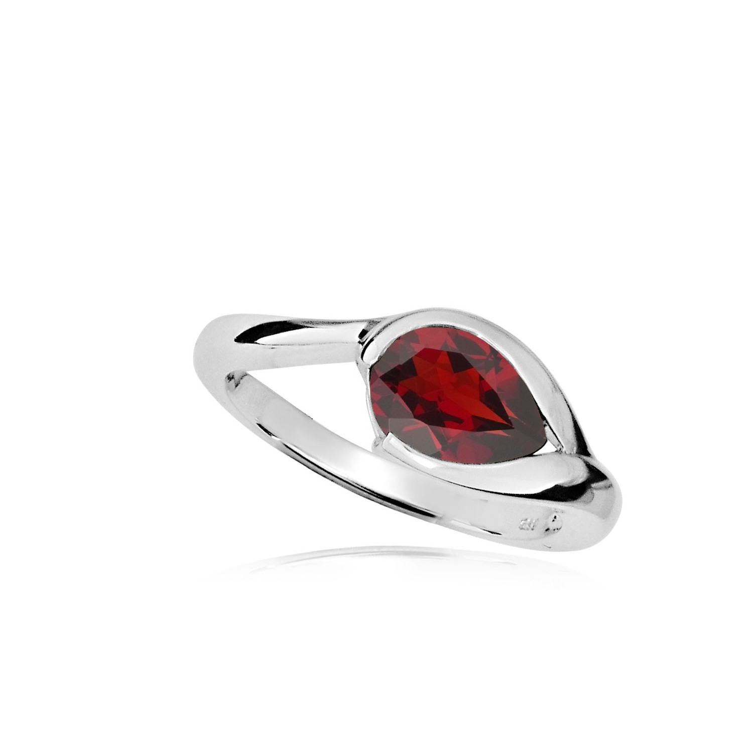 MOISS Moiss stříbrný prsten CAMILA s GRANÁTEM RG000079 Velikost 58 mm RG000080