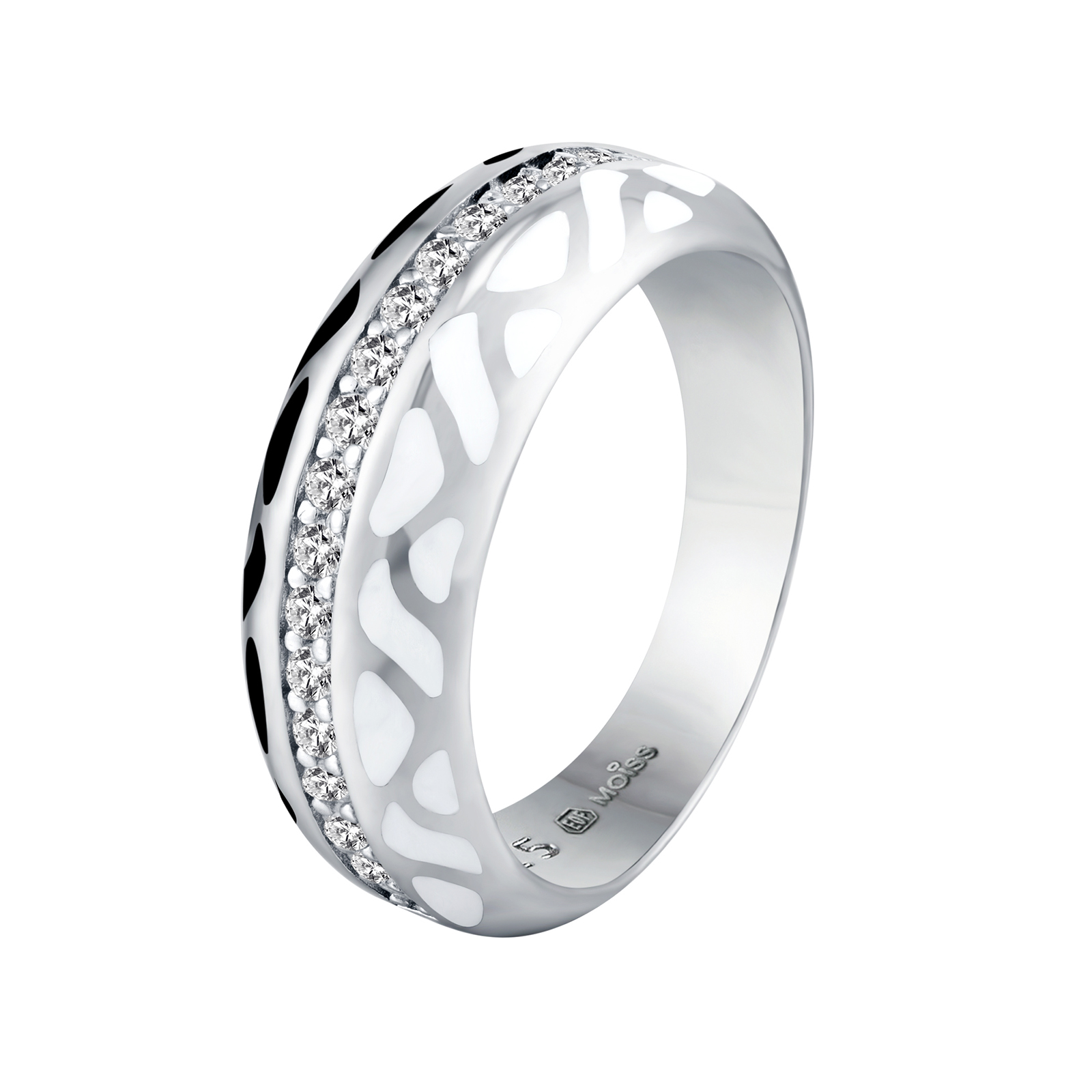 MOISS Moiss stříbrný prsten MIRIAMA smalt R0001598 Velikost 61 mm R0001600