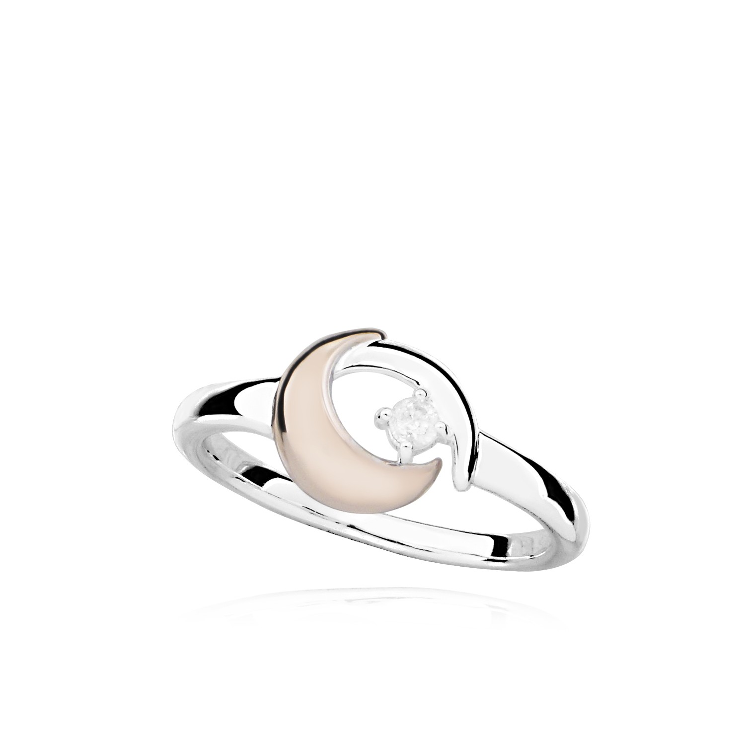 MOISS Moiss stříbrný prsten ELISABETA BICOLOR ROSE R0001852 Velikost 54 mm R0001853