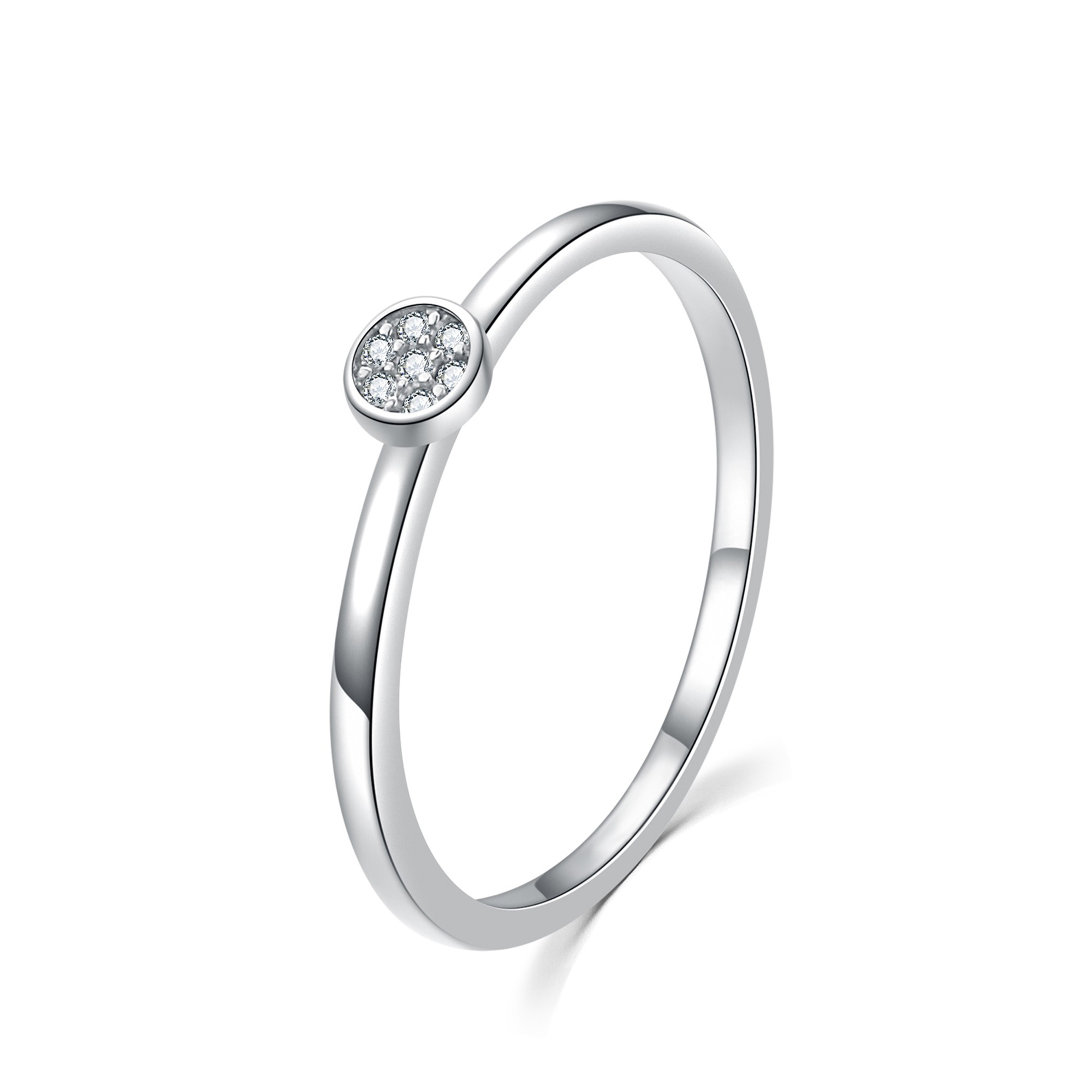 MOISS Moiss stříbrný prsten s bílými zirkony BEAUTY R0002053 Velikost 54 mm R0002058