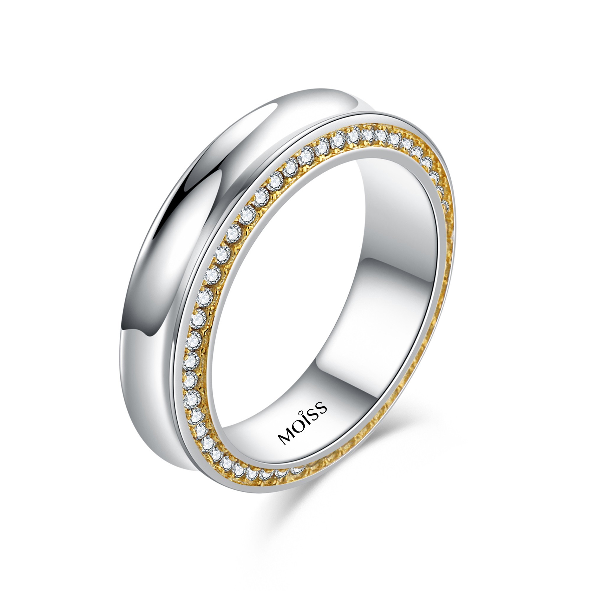 MOISS Moiss stříbrný prsten CAROL GOLD R0002123 Velikost 61 mm R0002127