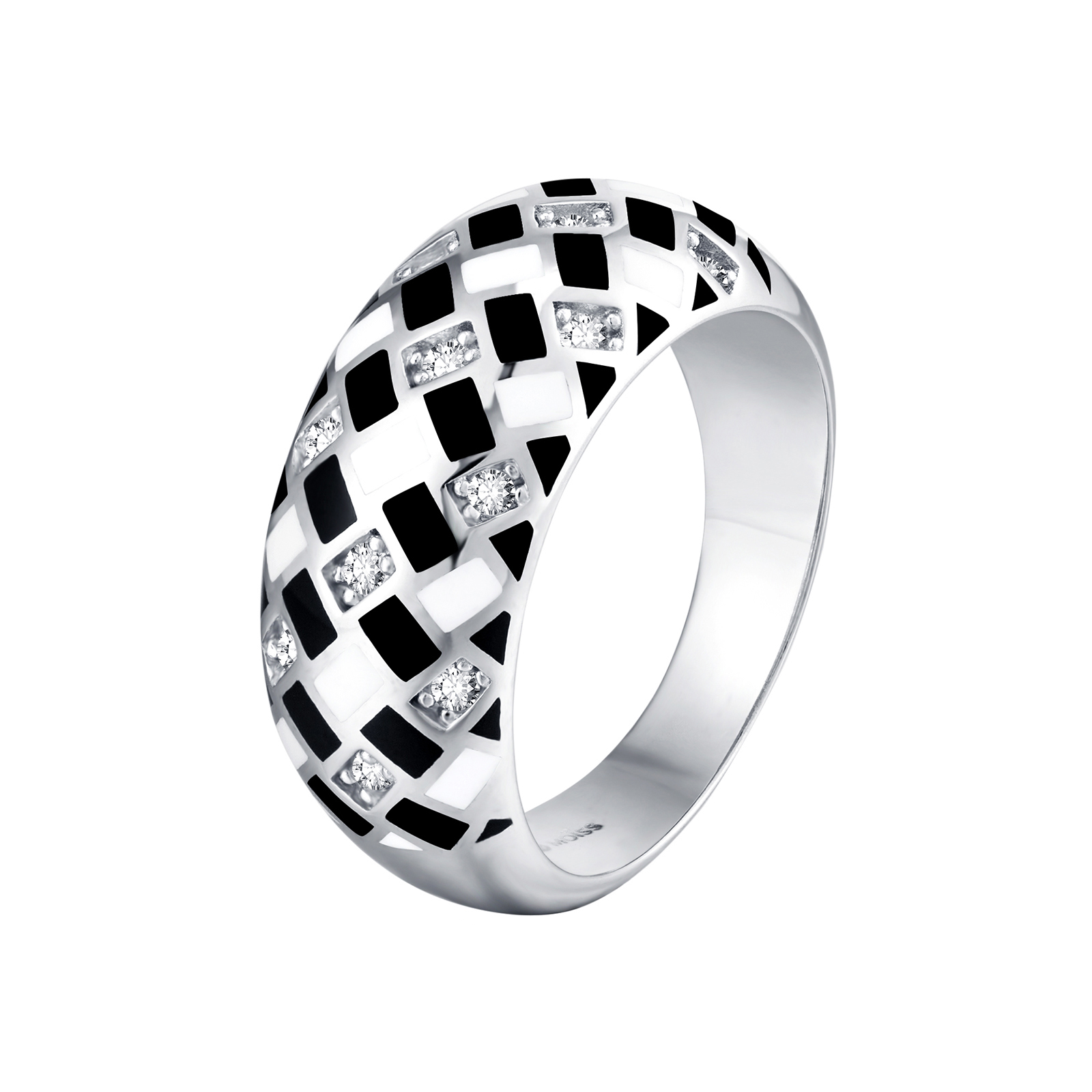 MOISS Moiss stříbrný prsten MIROSLAVA smalt R0002226 Velikost 61 mm R0002227