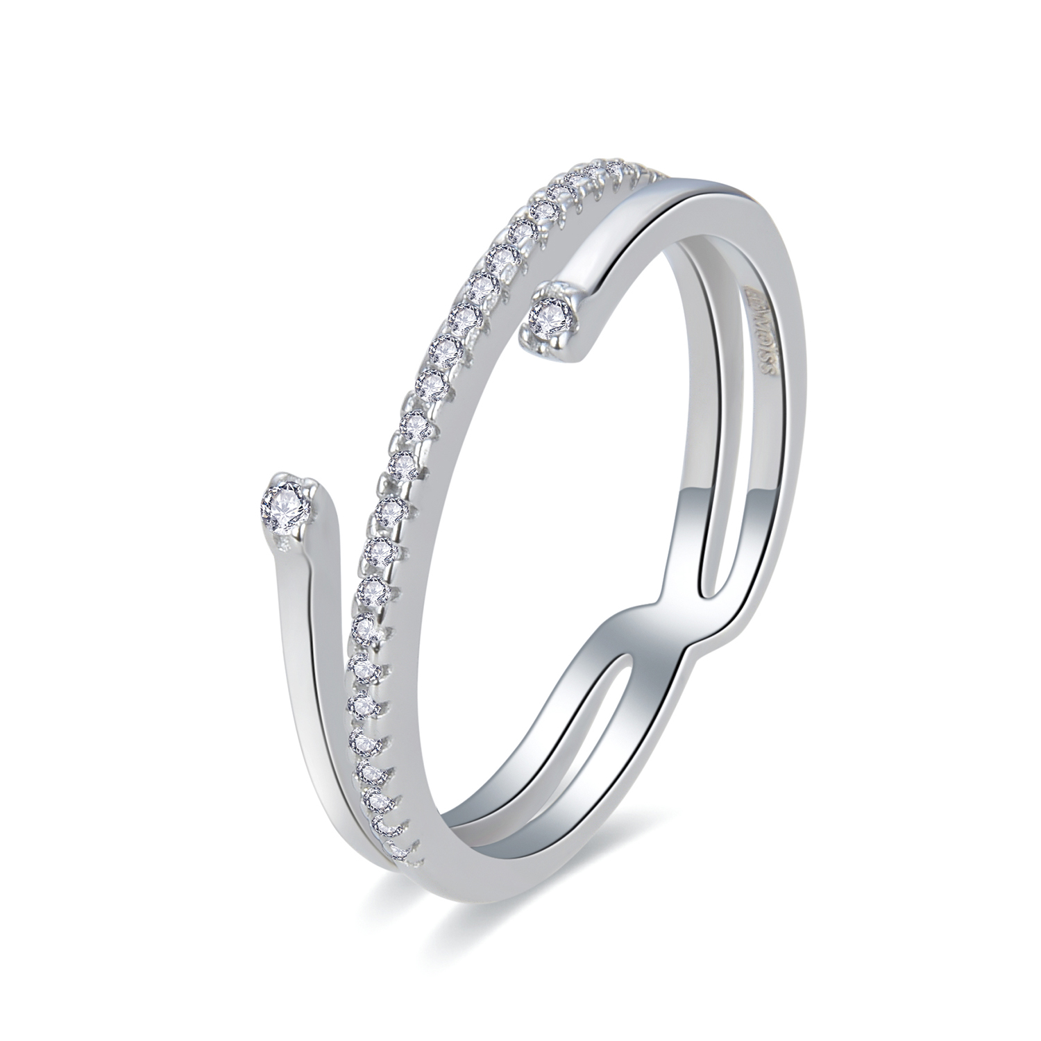 MOISS Moiss stříbrný prsten LORA R0002524 Velikost 58 mm R0002527