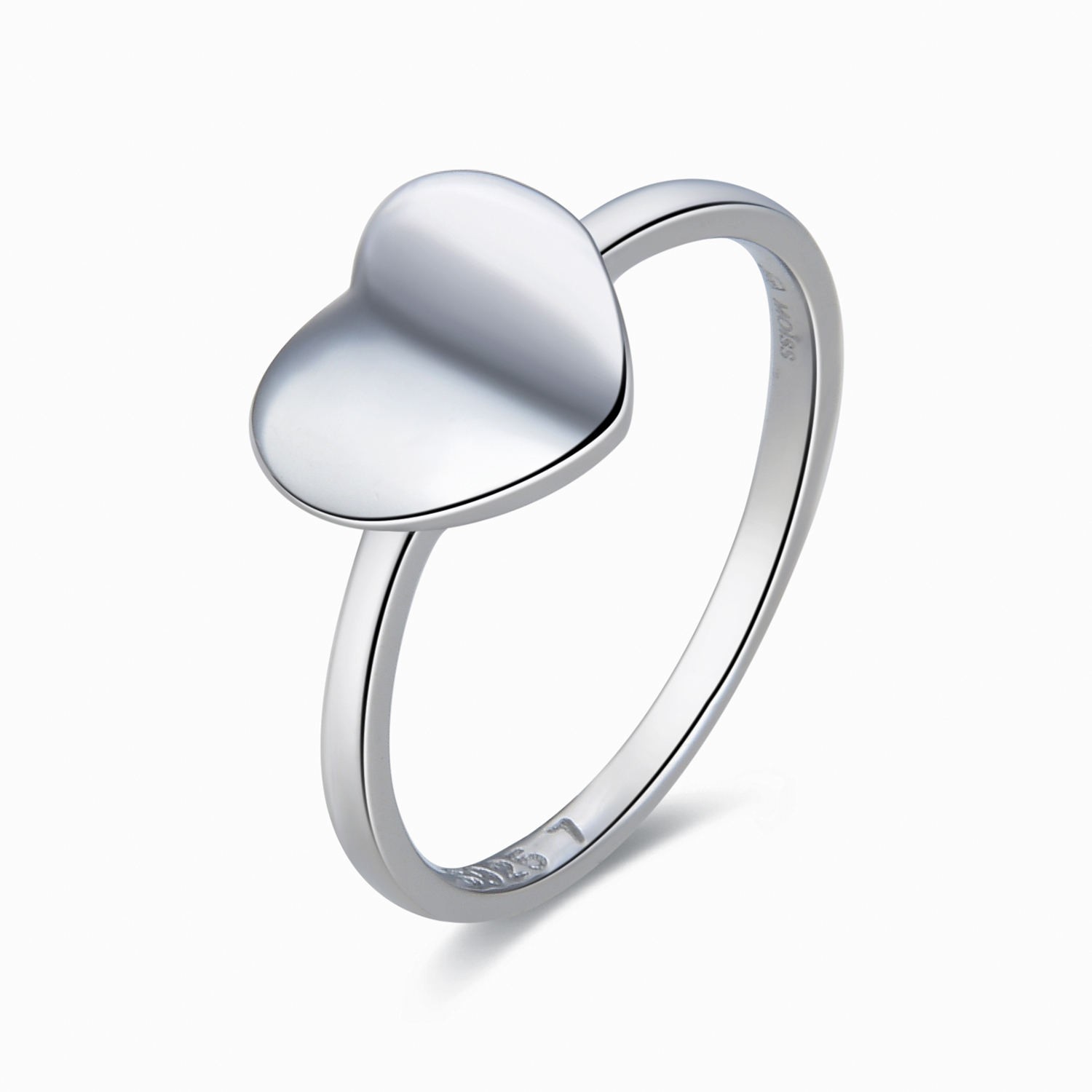 MOISS Moiss stříbrný prsten SRDCE R0002560 Velikost 58 mm R0002563
