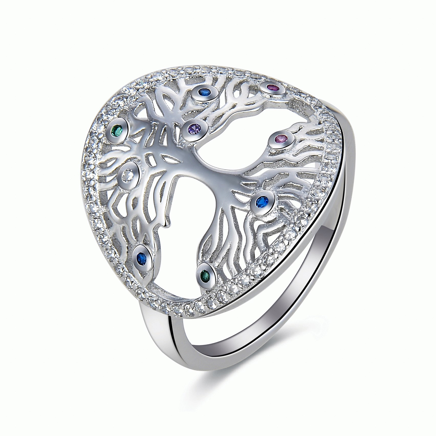 MOISS Moiss stříbrný prsten STROM R0001597 Velikost 58 mm R0000884