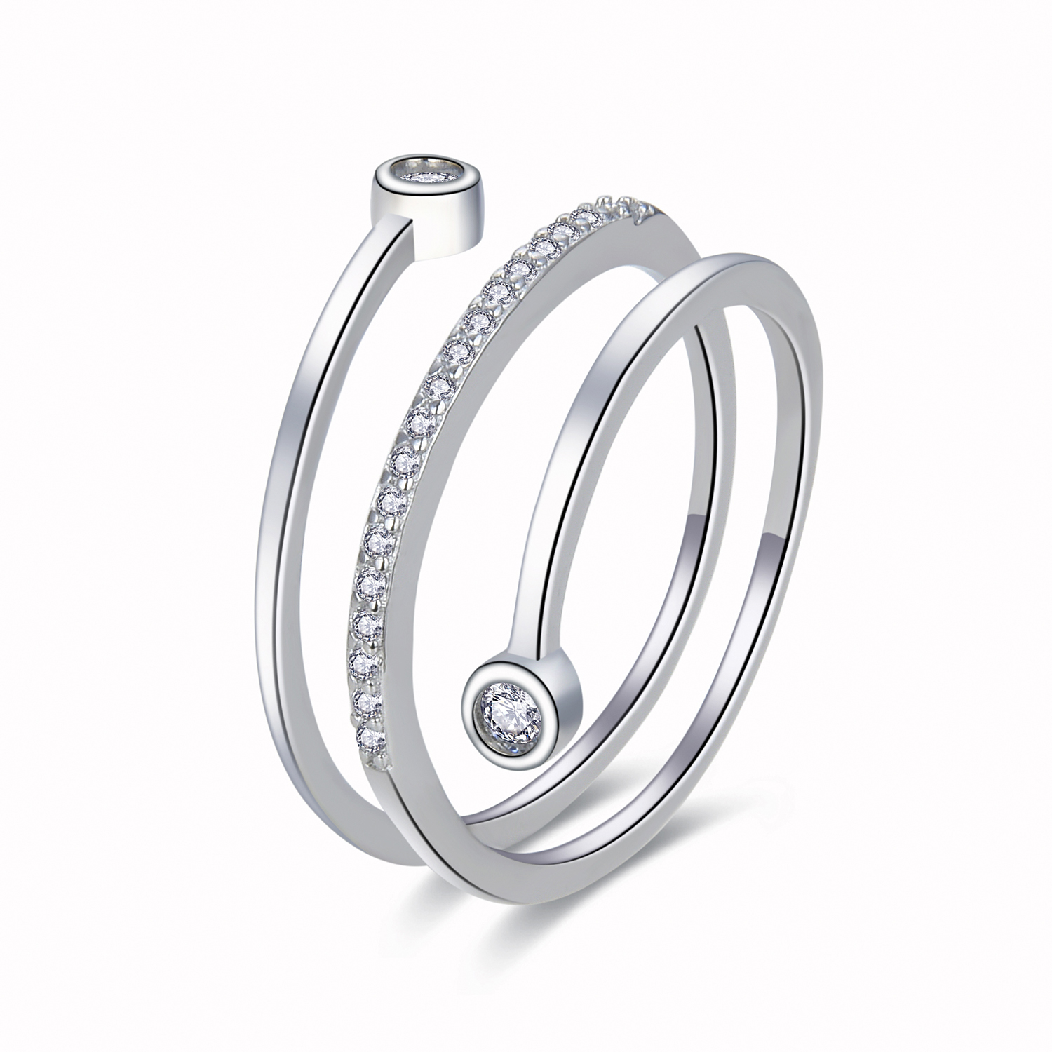 MOISS Moiss stříbrný prsten KASIA R0002674 Velikost 58 mm R0002677