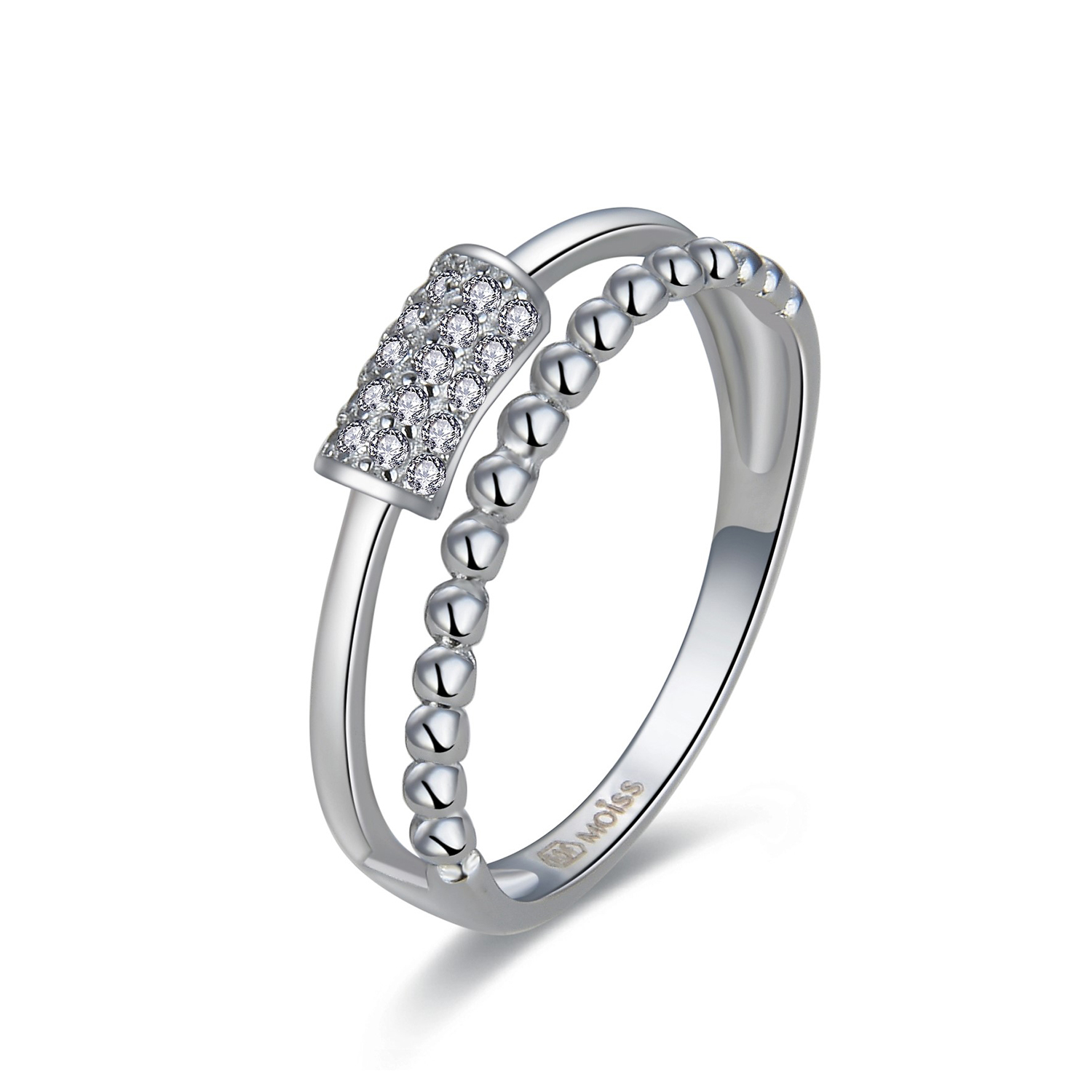 MOISS Moiss stříbrný prsten JOYCE R0002712 Velikost 58 mm R0002716