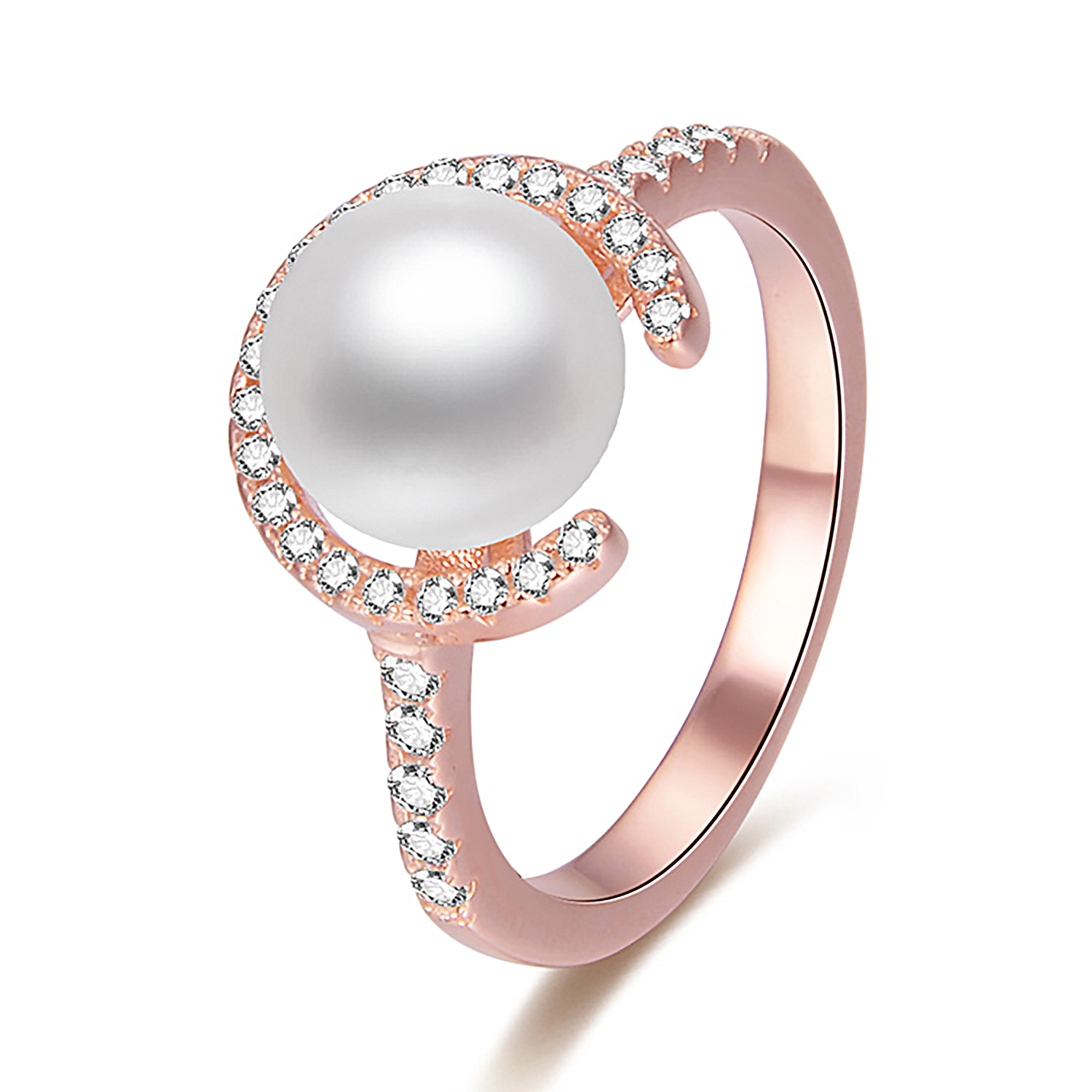 MOISS Moiss stříbrný prsten s perlou MARIELLA ROSE RP000387 Délka 51 cm RP000387