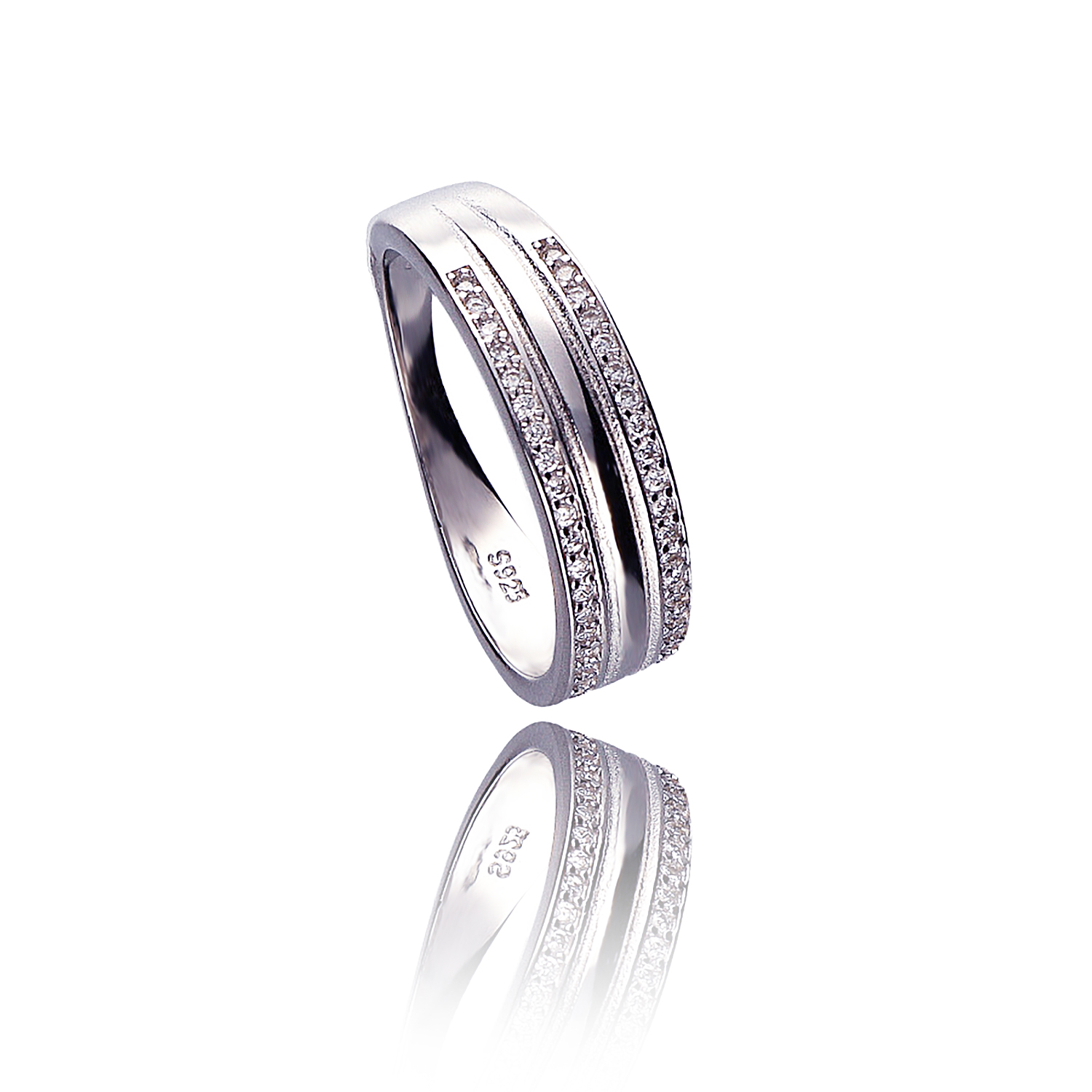 MOISS Moiss stříbrný prsten HÁLKA R0001780 Velikost 58 mm R0001783