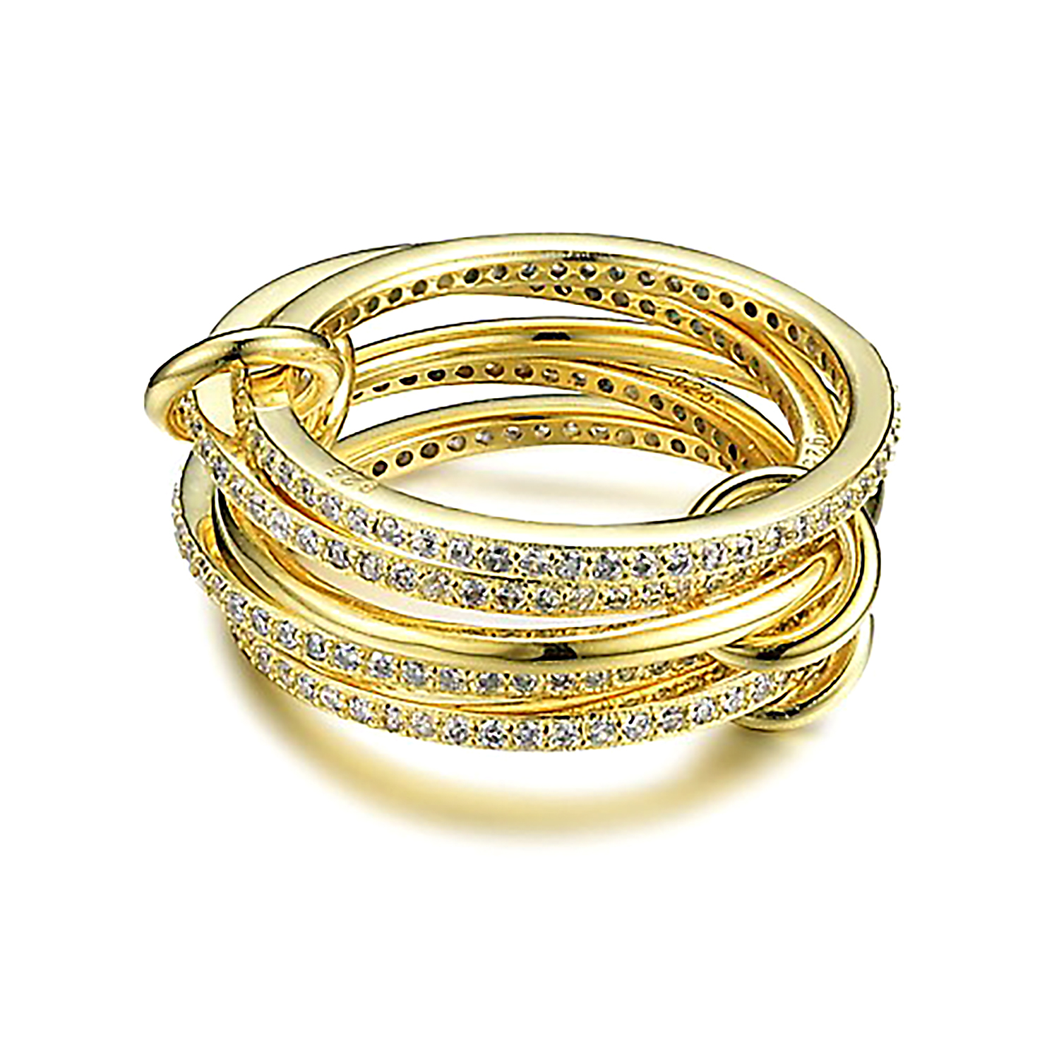MOISS Moiss stříbrný prsten EUGENIE GOLD R0002924 Velikost 58 mm R0002927
