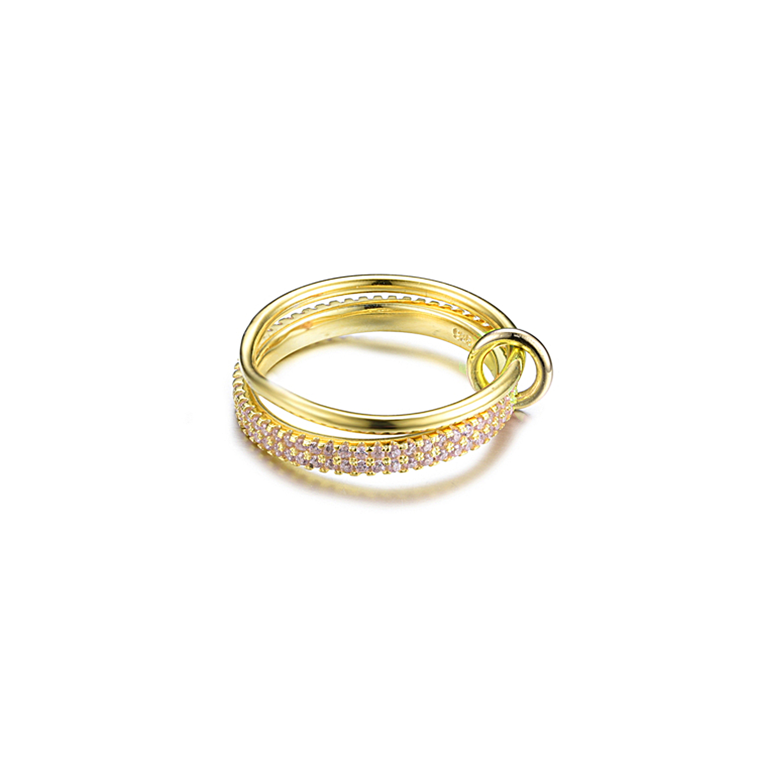 MOISS Moiss stříbrný prsten EUGENIE GOLD R0002929 Velikost 58 mm R0002932